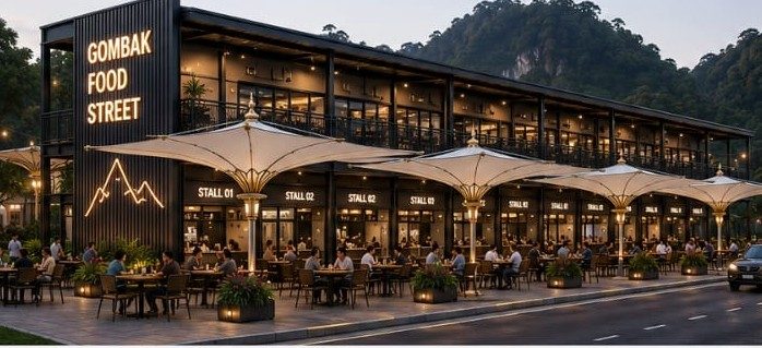 Facade concept of Gombak Food Hub